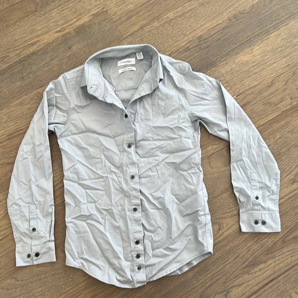 Dress shirt, slim fit, stretch size 14